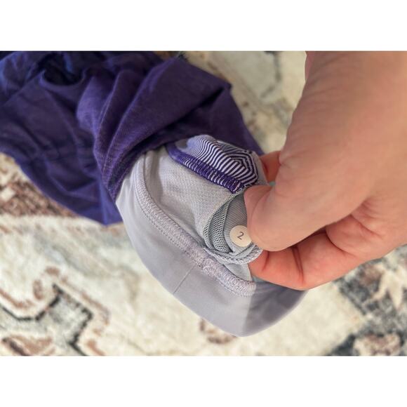 Lululemon Built In Bra Racerback Workout Cinched Bottom Tank Top Purple Size 2 - Picture 4 of 5